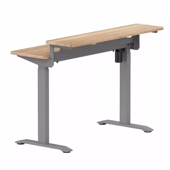 Mesa de pé manual com altura ajustável, mesa de estudo escolar para escritório, casa, hotel